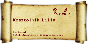 Kosztolnik Lilla névjegykártya